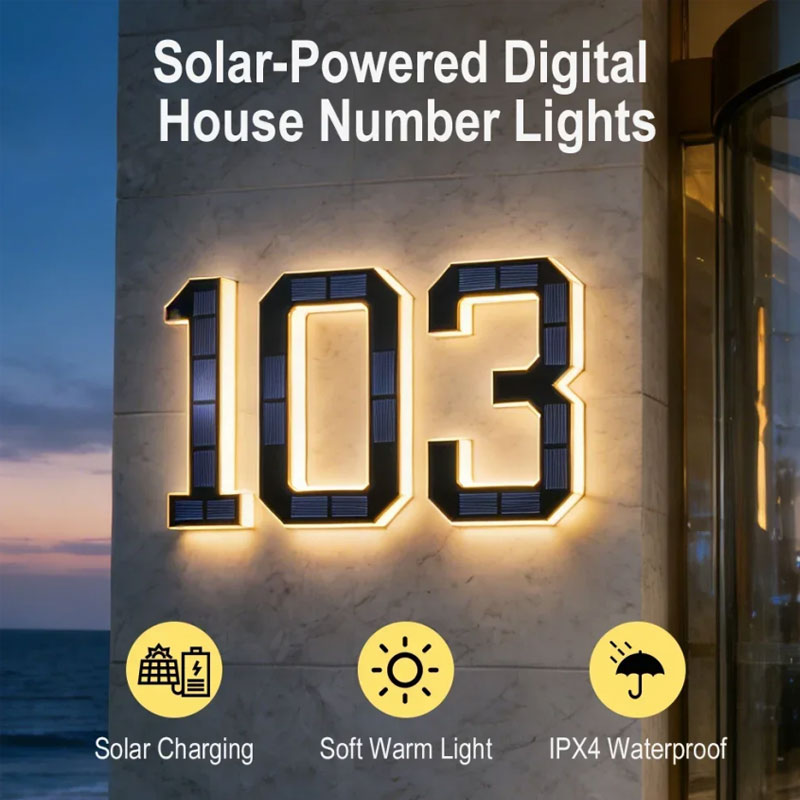 Solar Powered House Number Sig - đánh giá và giá Outdoor Power Number