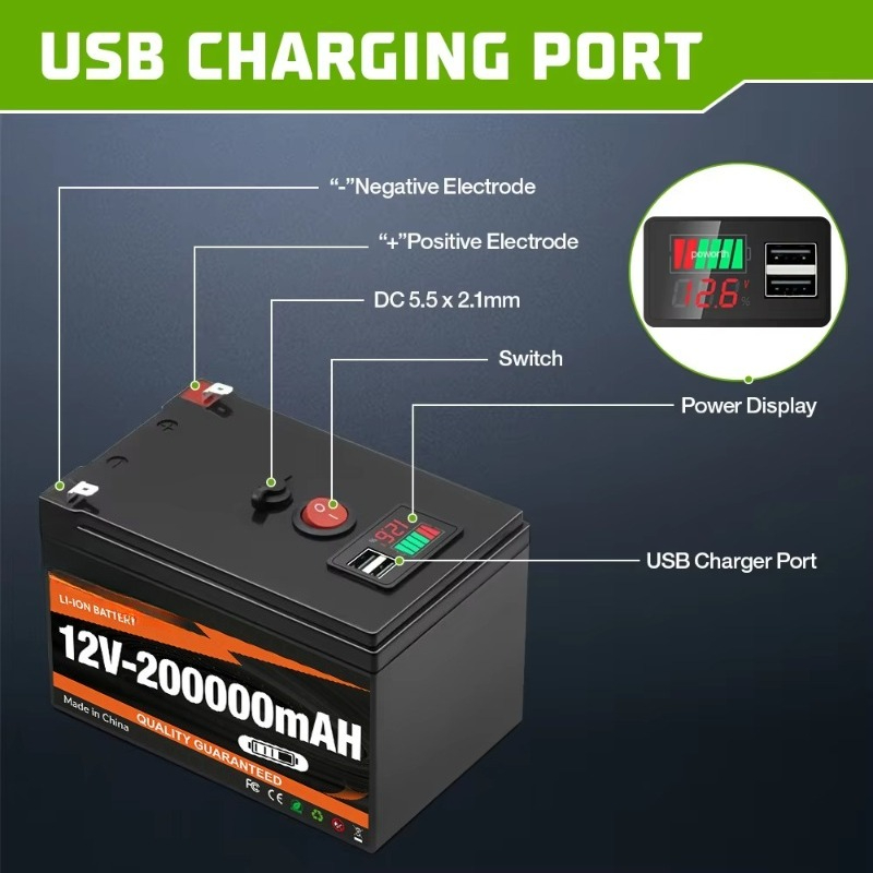 12V 200000mAh Rechargeable Lit - đánh giá và giá Outdoor Power Number
