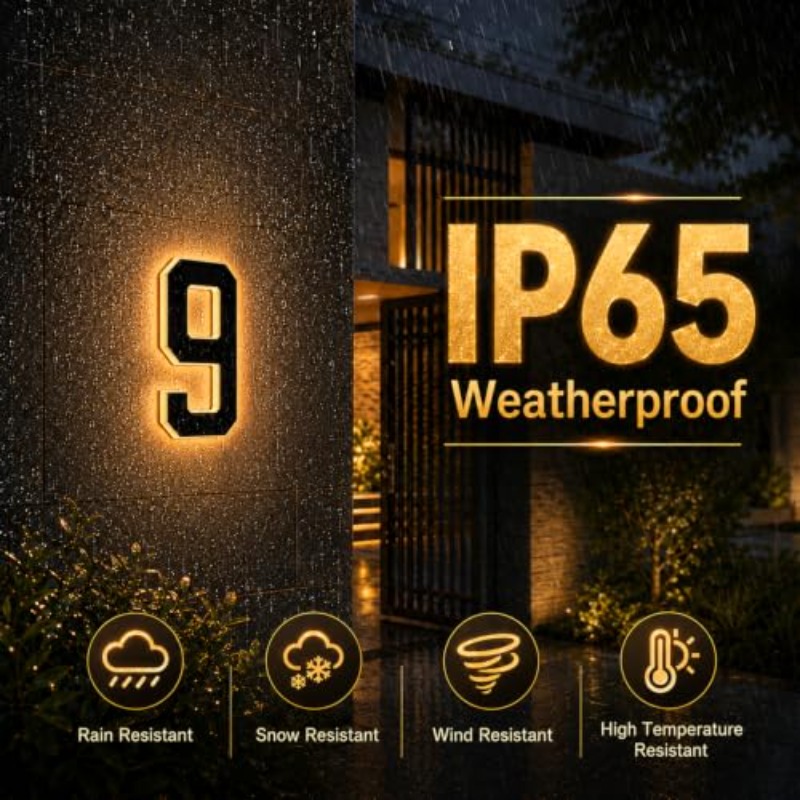 Solar Powered LED House Number - đánh giá và giá Outdoor Power Number