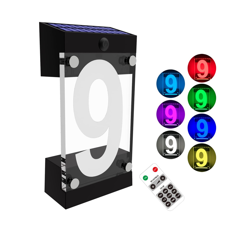 Solar Powered RGB Color House  - đánh giá và giá Outdoor Power Number
