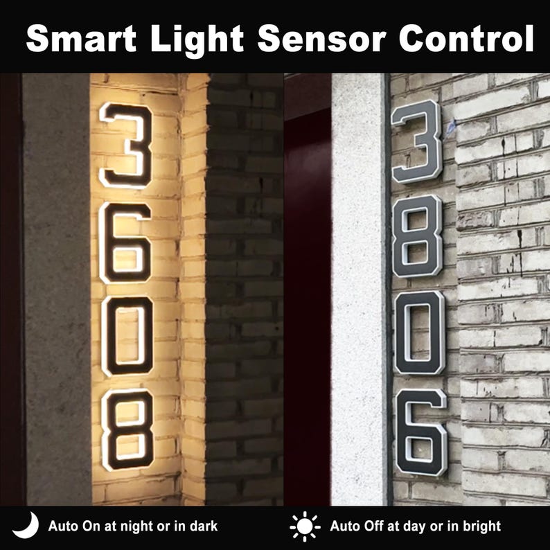 Solar LED House Number Sign Wa - đánh giá và giá Outdoor Power Number