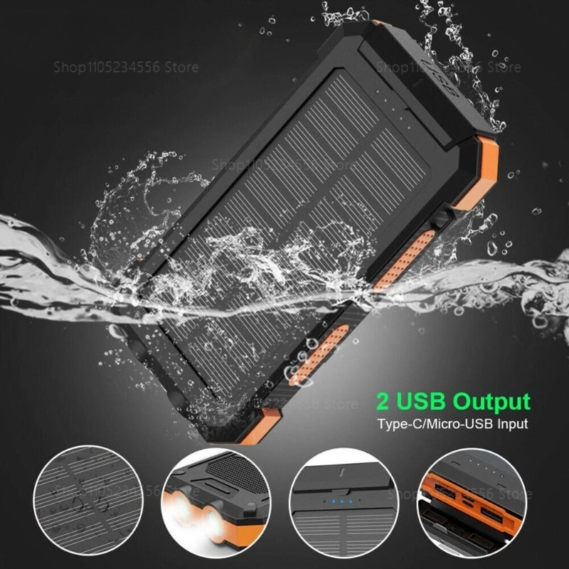 20000mAh Solar Power Bank, Wat - đánh giá và giá Outdoor Power Number